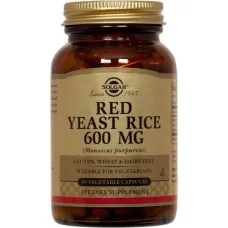 Червоний дріжджовий рис (Red Yeast Rice), Solgar, 600 мг 60 капсул