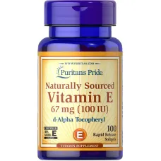 Витамин Е быстрого высвобождения (Natural Vitamin E) 100 МЕ 100 капсул