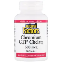 Хелат хрома с фактором толерантности к глюкозе (Chromium GTF chelate) 500 мкг 90 таблеток