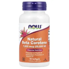 Бета каротин натуральный (Natural Beta Carotene) 25000 МЕ 90 капсул