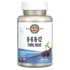 Витамины B-6 B-12 фолиевая кислота (B-6 B-12 Folic Acid) 50 мг/400 мкг/400 мкг 60 леденцов со вкусом ягод