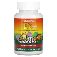 Вітамін D3 з цукром та смаком чорної вишні (Vitamin D3 Animal Parade) 500 МО 90 цукерок