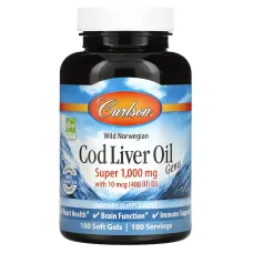 Рыбий жир из печени трески (Cod liver oil) 1000 мг 100 капсул