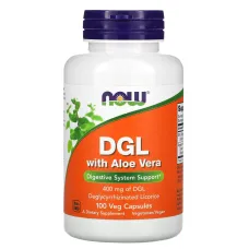 Корінь солодки та алое вера (DGL with Aloe Vera) 100 капсул