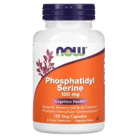 Фосфатидилсерин (PhosphatidylSerine), NOW Foods, 100 мг 120 капсул