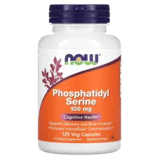Фосфатидилсерин (PhosphatidylSerine), NOW Foods, 100 мг 120 капсул