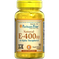 Натуральный витамин E (Vitamin E) 400 МЕ 50 капсул
