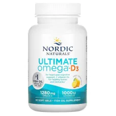 Риб'ячий жир омега-Д3 (Ultimate Omega-D3) 60 капсул зі смаком лимона