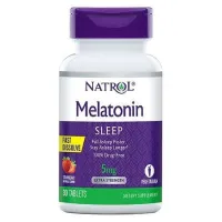 Мелатонин быстрого высвобождения (Melatonin) 5 мг 30 таблеток со вкусом клубники 