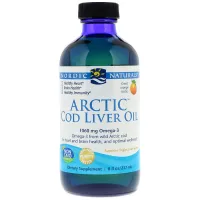 Рыбий жир жидкий из печени арктической трески (Cod Liver Oil) 237 мл со вкусом апельсина