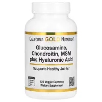 Глюкозамин, Хондроитин, МСМ и Гиалуроновая кислота (Glucosamine Chondroitin, MSM plus Hyaluronic Acid) 120 капсул