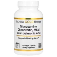 Глюкозамин, Хондроитин, МСМ и Гиалуроновая кислота (Glucosamine Chondroitin, MSM plus Hyaluronic Acid) 120 капсул