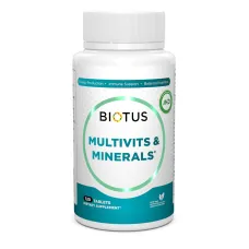 Мультивітаміни та мінерали, Multivits & Minerals, Biotus, 120 таблеток