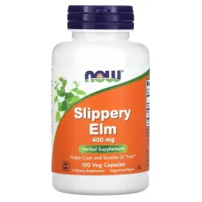 Слизький в'яз (Slippery Elm), NOW Foods, 400 мг 100 капсул