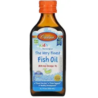 Рыбий жир жидкий для детей (Fish oil) 200 мл со вкусом апельсина