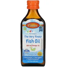 Рыбий жир жидкий для детей (Fish oil) 200 мл со вкусом апельсина