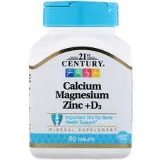 Кальцій магній цинк та вітамін D3 (Calcium Magnesium Zinc+D3) 90 таблеток