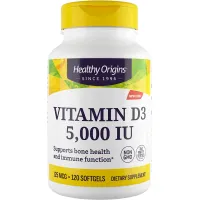 Вітамін D3 (Vitamin D3), Healthy Origins, 5000 МО 120 капсул