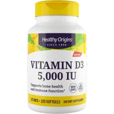 Вітамін D3 (Vitamin D3), Healthy Origins, 5000 МО 120 капсул