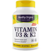 Вітаміни D3 і K2 (Vitamins D3 & K2) 2000 МО/200 мкг 180 капсул