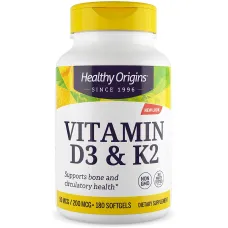 Витамин Д3 и К2 (Vitamins D3 & K2) 2000 МЕ/200 мкг 180 капсул