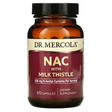 N-ацетил-L-цистеин с расторопшей (NAC with Milk Thistle) 500 мг 60 капсул