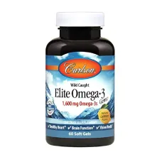 Рыбий жир с Oмега-3 (Elite omega-3) 1600 мг 60 капсул со вкусом лимона