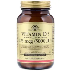 Вітамін D3 холекальциферол (Vitamin D3 Cholecalciferol) 5000 МО 120 капсул