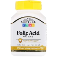 Фолиевая кислота (Folic Acid) 400 мкг 250 таблеток