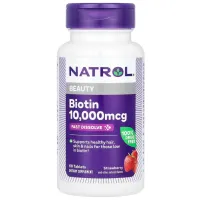 Біотин (Biotin) 10000 мкг 60 таблеток зі смаком полуниці