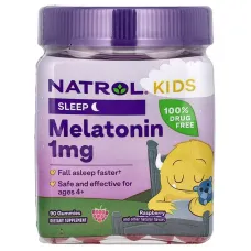 Мелатонин детский жевательный (Melatonin Kids) со вкусом ягод 1 мг 90 жевательных конфет