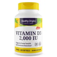 Вітамін D3 (Vitamin D3), Healthy Origins, 2000 МО 120 капсул