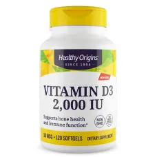 Вітамін D3 (Vitamin D3), Healthy Origins, 2000 МО 120 капсул