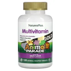 Мультивитамины для детей (Animal Parade Gold) 120 жевательных таблеток со вкусом винограда