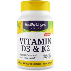 Витамин Д3 и К2 (Vitamins D3 & K2) 2000 МЕ/200 мкг 60 капсул