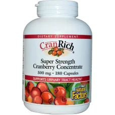Концентрат клюквы (Super Strength Cranberry Concentrate) 500 мг 180 капсул