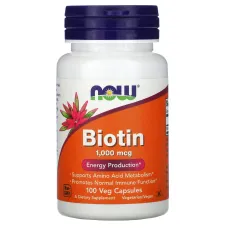 Биотин (Biotin) 1000 мкг 100 капсул