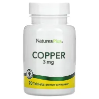 Медь (Copper) Nature's Plus 3 мг 90 таблеток