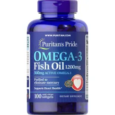Рыбий жир Омега-3 (Omega-3 Fish Oil) 1200 мг 100 капсул