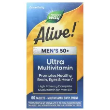 Витамины для мужчин 50+ (Alive! Men's 50+ multi-vitamin) 60 таблеток