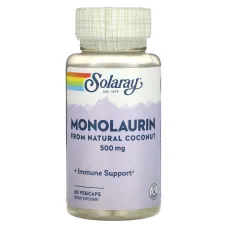 Монолаурин (Monolaurin), Solaray, 500 мг 60 капсул