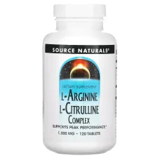 L-аргинин L-цитруллиновый комплекс (L-Arginine L-Citrulline Complex) 1000 мг 120 таблеток