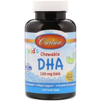 Риб'ячий жир для дітей (Kids Chewable DHA) 100 мг зі смаком апельсина 120 капсул