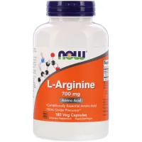Л-Аргінін, L-Arginine, Now Foods, 700 мг 180 капсул
