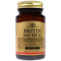 Биотин (Biotin), Solgar, 300 мкг 100 таблеток
