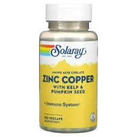 Цинк і Мідь (Zinc Copper) з бурими водоростями та гарбузовим насінням 100 капсул