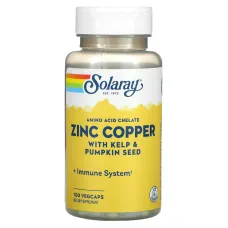 Цинк и Медь (Zinc Copper) с бурыми водорослями и тыквенными семечками 100 капсул