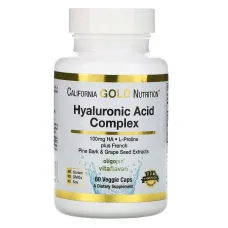 Гіалуронова кислота (Hyaluronic Acid), California Gold Nutrition, 100 мг 60 капсул