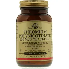 Хром полінікотинат без дріжджів (Chromium polynicotinate yeast-free) 200 мкг 100 капсул