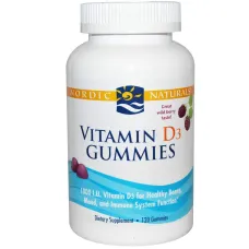 Вітамін D3 (Vitamin D3 Gummies) 1000 МО 120 жувальних таблеток зі смаком лісових ягід